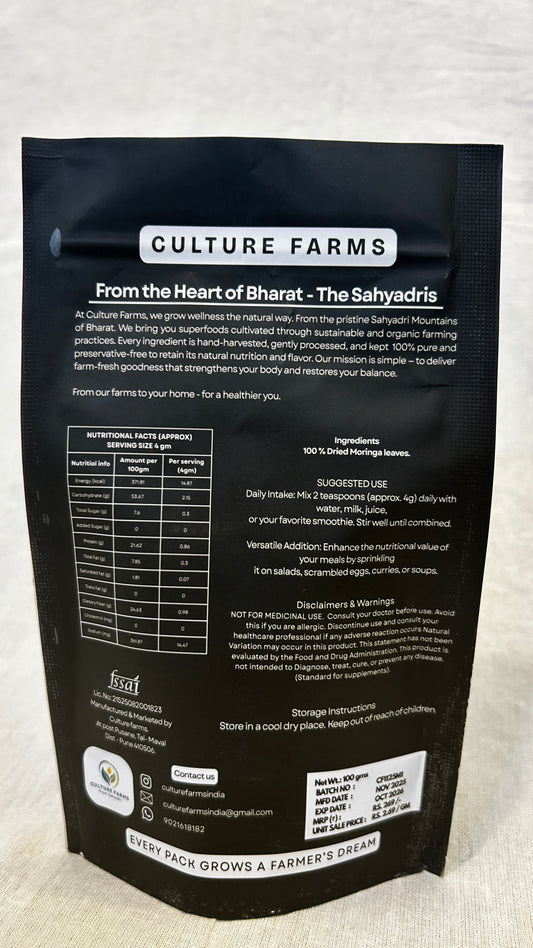 Culture Farms Natural Moringa Powder